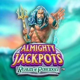 Almighty Jackpots – Realm of Poseidon logo by Novomatic Wolf Casino