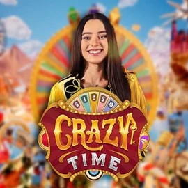 Crazy Time logo – Live Casino by Evolution at Wolf Casino