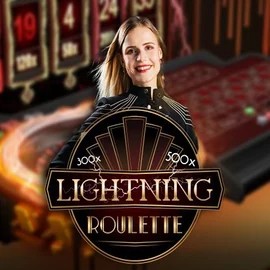 Lightning Roulette by Evolution, showcased at wolfscasino.de – game logo