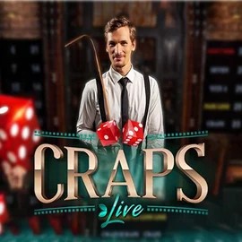 Live Craps slot logo by Evolution at Wolf Casino