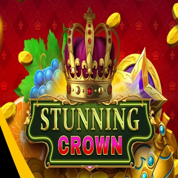 Stunning Crown slot logo by BF Games at Wolf Casino